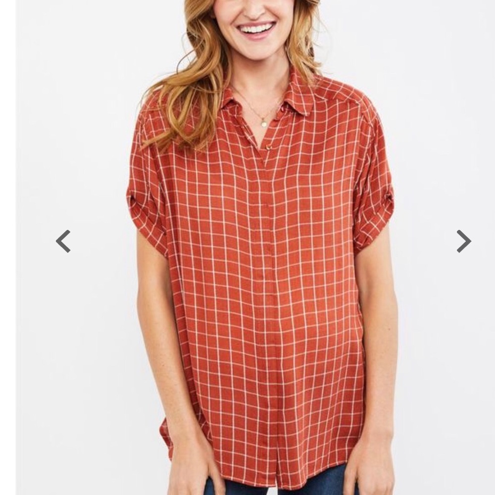 Pea in the Pod Plaid button down